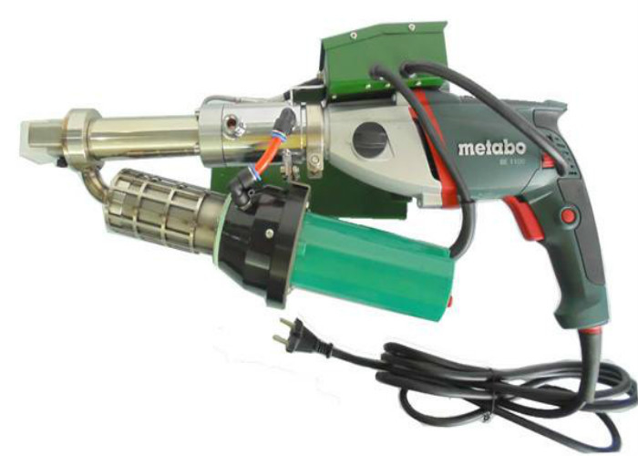 Hand held Plastic Extrusion welder with METABO motor and LEISTER hot air gun